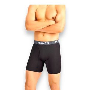 Hanes Mens Cotton Stretch Tagless Boxer Briefs 4-Pack, Assorted, size XL